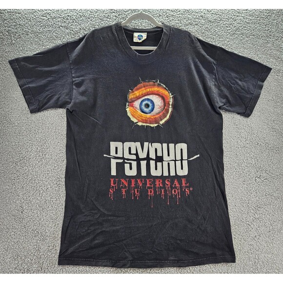 Vintage Universal Studios Shirt Psycho Mens XL XXL Graphic Horror 90s